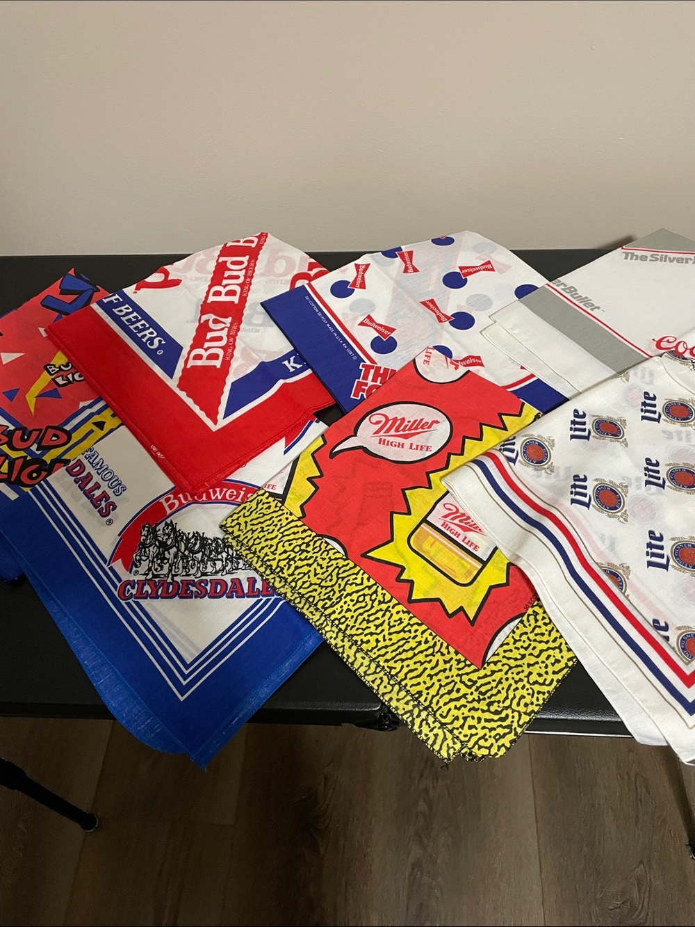 7 Vintage Assorted Beer Logo Bandanas